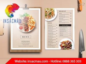 in ấn menu giá rẻ